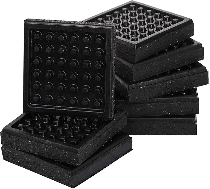 8 Pack Non Slip Exercise Equipment Mat 4 x 4 x 0.8 Inch