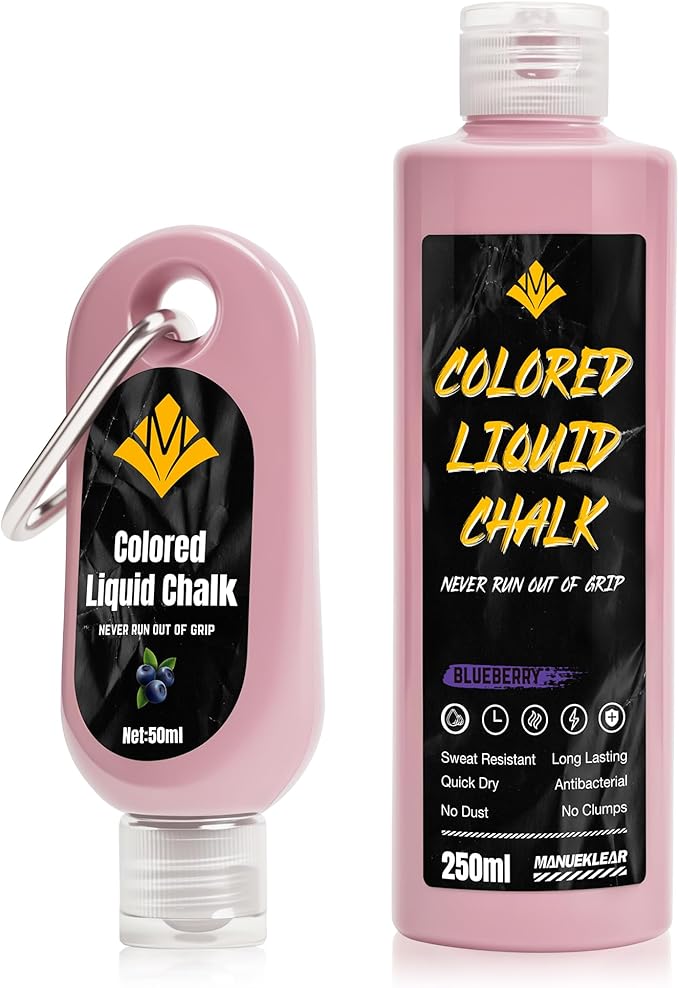MANUEKLEAR 50/250ml Scented Gym Chalk Easy to Carry, Liquid Chalk Gym for Dry Hands and Enhance Grip, Lifting Chalk for Weightlifting, Gymnastics, Rock Climbing