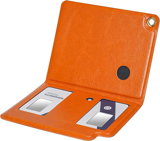 MGZNMTY Portable Hard Travel Case for AliveCor Kardia Mobile Card Heart Rate Monitor/Kardiamobile Card Personal EKG Monitor Devices (Case Only)(Charm Orange)