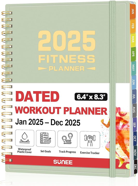 2025 Fitness Workout Journal Planner for Women & Men 2025 - 2025 Exercise 6.4" x 8.3" Fitness