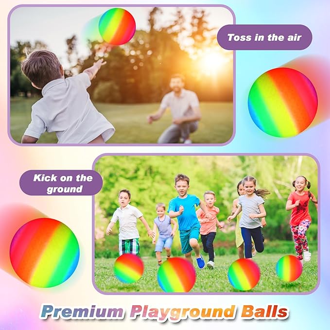 Macarrie 30 Pcs Playground Balls 6 Inches Dodgeball