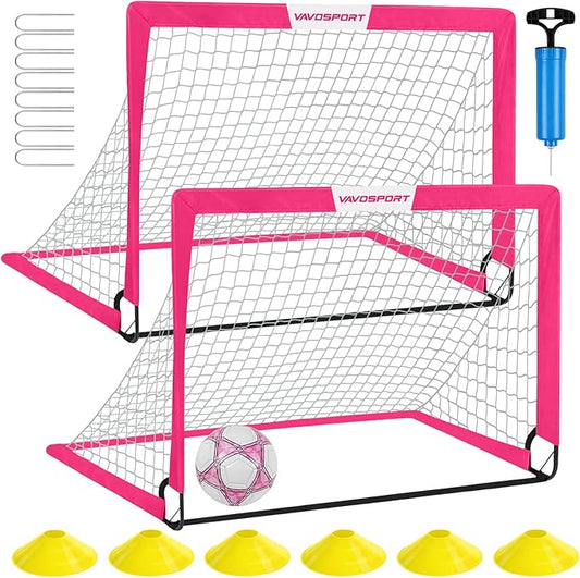 Kids Soccer Goals for Backyard Set - 2 4' x 3' Portable