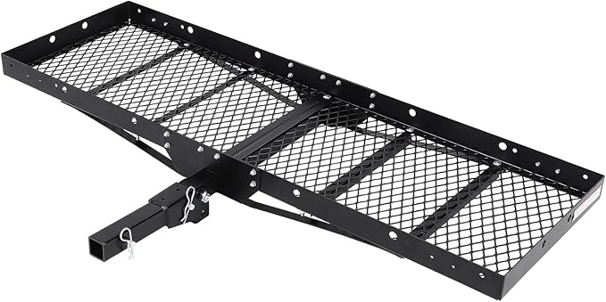 750 Lbs Capacity Hitch Mount Cargo Carrier Basket - Heavy-Duty Cargo Baskets, 60" x 19" x 6" Cargo Rack Rear Luggage Basket for Car and SUV