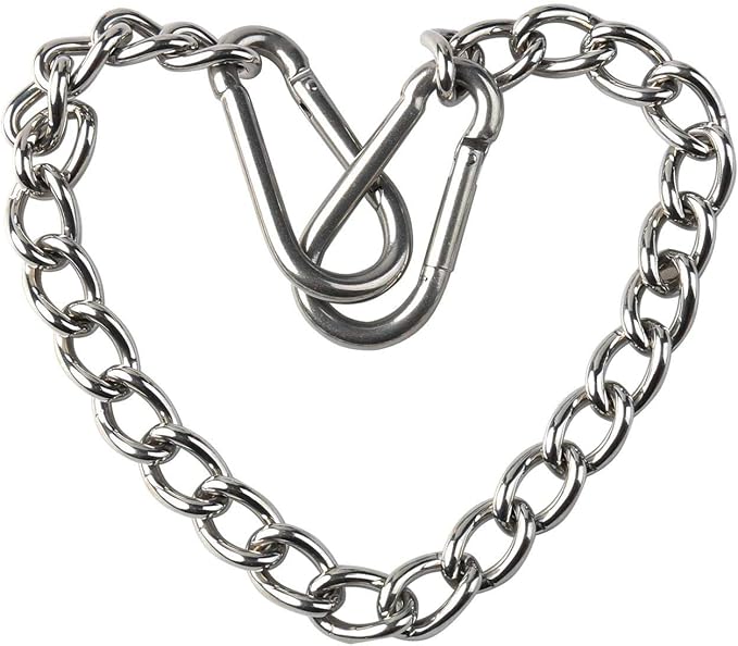 LICY Swing Heavy Punching Bag Chain for Hammock Chair Aerial Yoga Indoor Outdoor Stainless Steel Kit with 2 Carabiner Hooks 600 LB