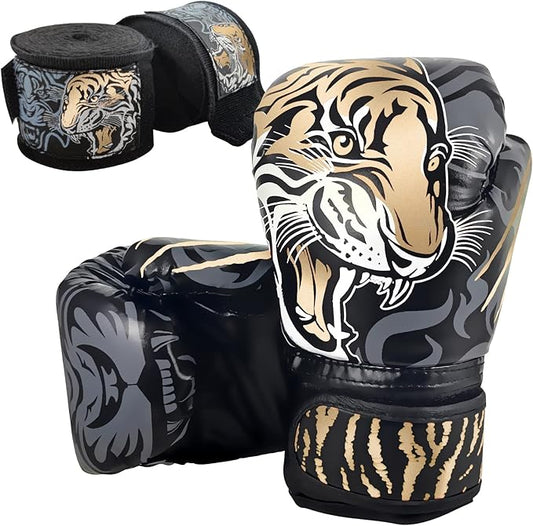 Kids Boxing Gloves with Handwraps, 3-8 Years Girls & Boys, Training Boxing Set, Punching Gloves
