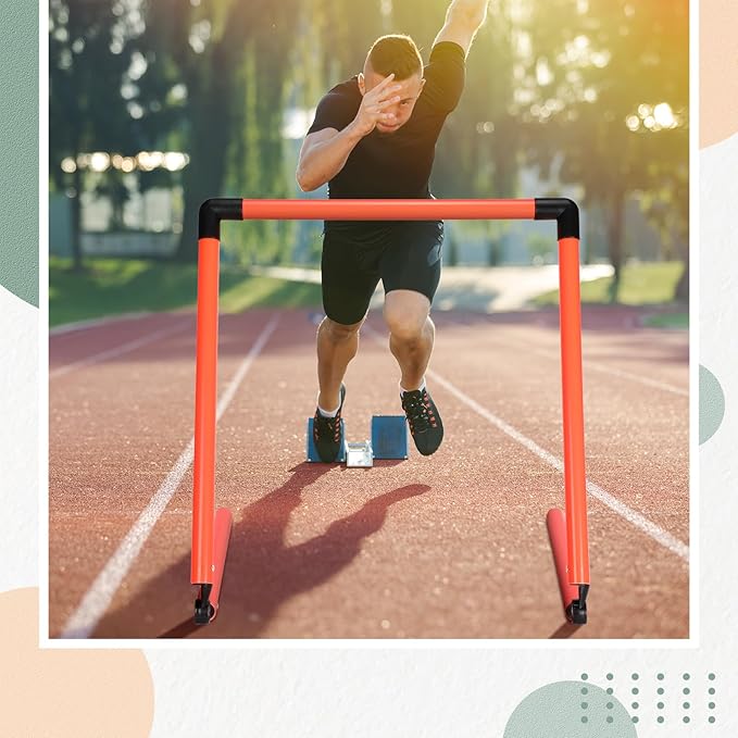 6 Pcs 20/24 Inch Adjustable Speed Training Hurdles
