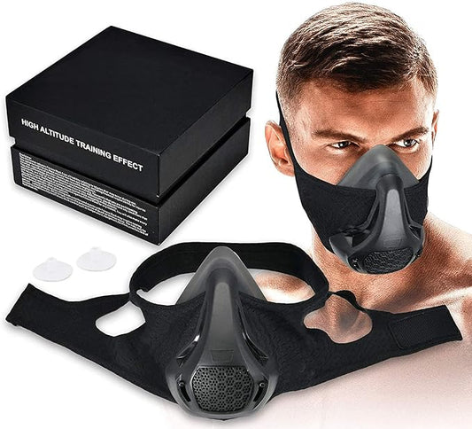 High Altitude Mask, Training Workout Mask Men to Improve Lung Capacity, 24 Level Breathing Resistance Fitness Mask to Upgrade Endurance, for All Sport: Running, Cardio, Cycling, Gym