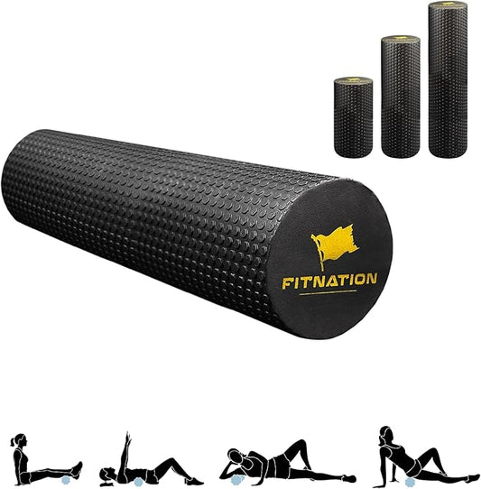 High-Density Foam Muscle Roller – Textured Foam Rollers 18-inch (Medium, 45 x 15 cm)