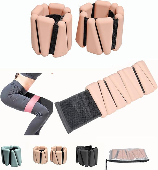 Adjustable Set of 2(1Lbs Each) Wearable Wrist &