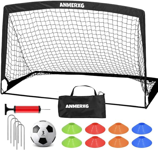 6x4FT / 9x5FT Kids Soccer Goal for Backyard