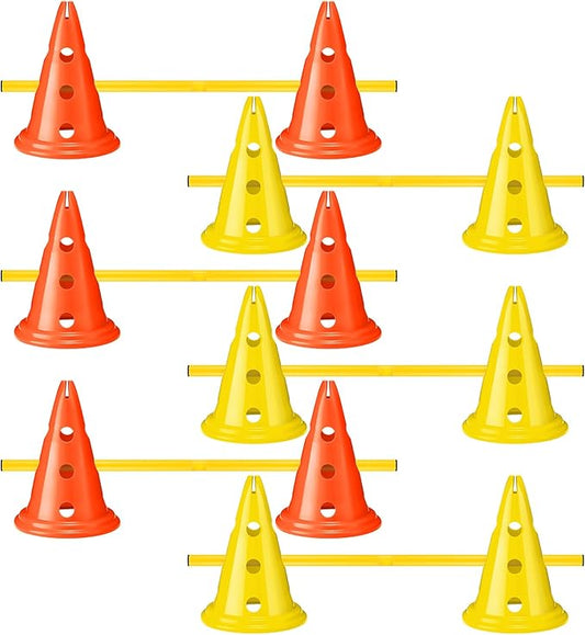 6 Sets Dog Agility Hurdle Cone Set Include 12 Agility 6 Agility