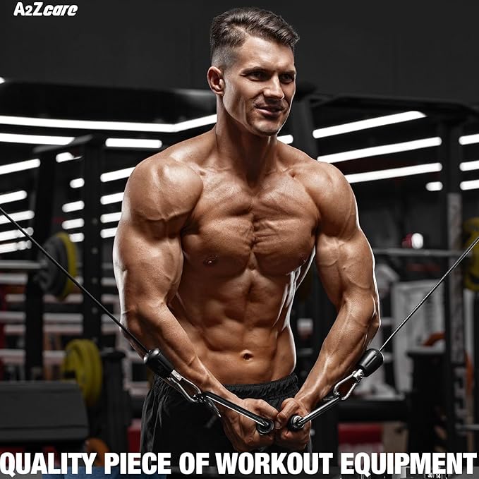 A2ZCARE LAT Pull Down Cable Machine Attachment - Cable Machine Accessories for Home Gym with Multi Option