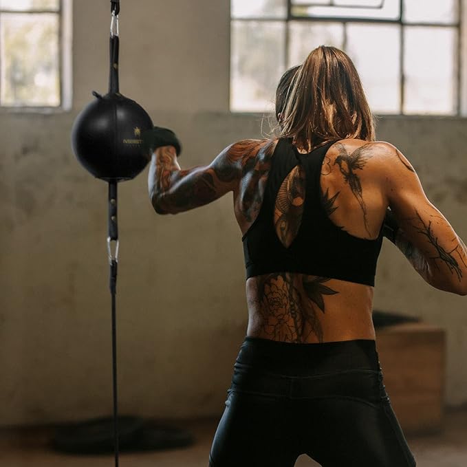 Meister SpeedKills Double-End Leather Speed Bag w/Bungees & Lightweight Latex Bladder