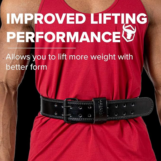 7mm Leather Weight Lifting Belt (IPF 4" to 2â€ Tapered
