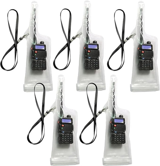 Lsgoodcare 5Pcs Portable Two Way Radio Waterproof Rainproof 82 BF 888S UV-5R UV-5R Walkie