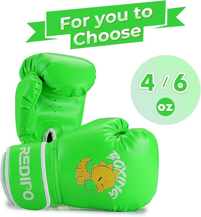 Kids Boxing Gloves, Youth Boxing Training Gloves for Kids 3-9 Year Boys and Girls, 4&6OZ Fighting Gloves, Punching Bag Kickboxing Thai Mitts MMA Training Sparring Gloves