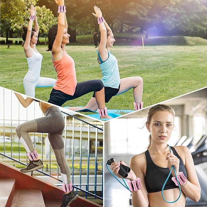 Adjustable Ankle Weights for Women Men Kids 1 Pair 2 lb