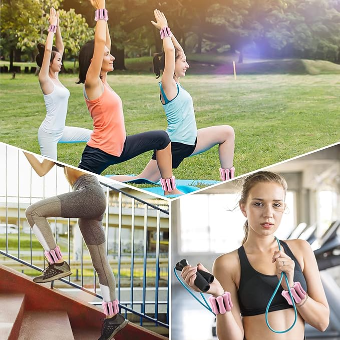Adjustable Ankle Weights for Women Men Kids 1 Pair 2 lb