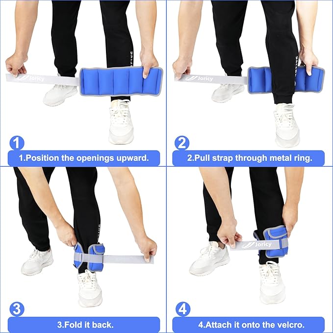 Adjustable Ankle Weights for Women Men Kids 1/2/3/4/5/6/8/10/12/20 1 Pair