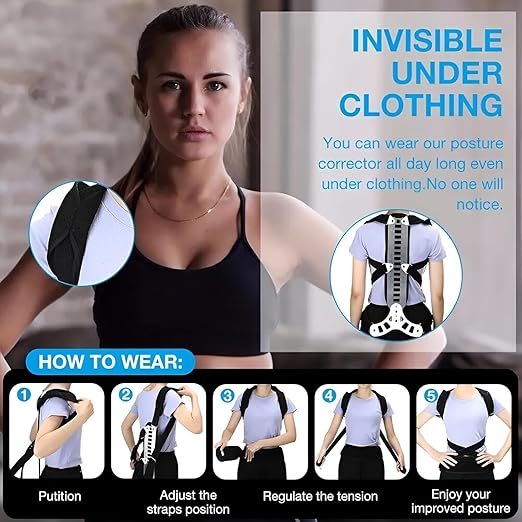 Adjustable Spine Posture Corrector For Back Support, Hunchback, Scoliosis, Kyphosis And Vertebral Compression Fractures For Children, Adults And Elderly (Blue-s)