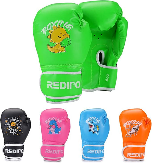 Kids Boxing Gloves, Youth Boxing Training Gloves for Kids 3-9 Year Boys and Girls, 4&6OZ Fighting Gloves, Punching Bag Kickboxing Thai Mitts MMA Training Sparring Gloves