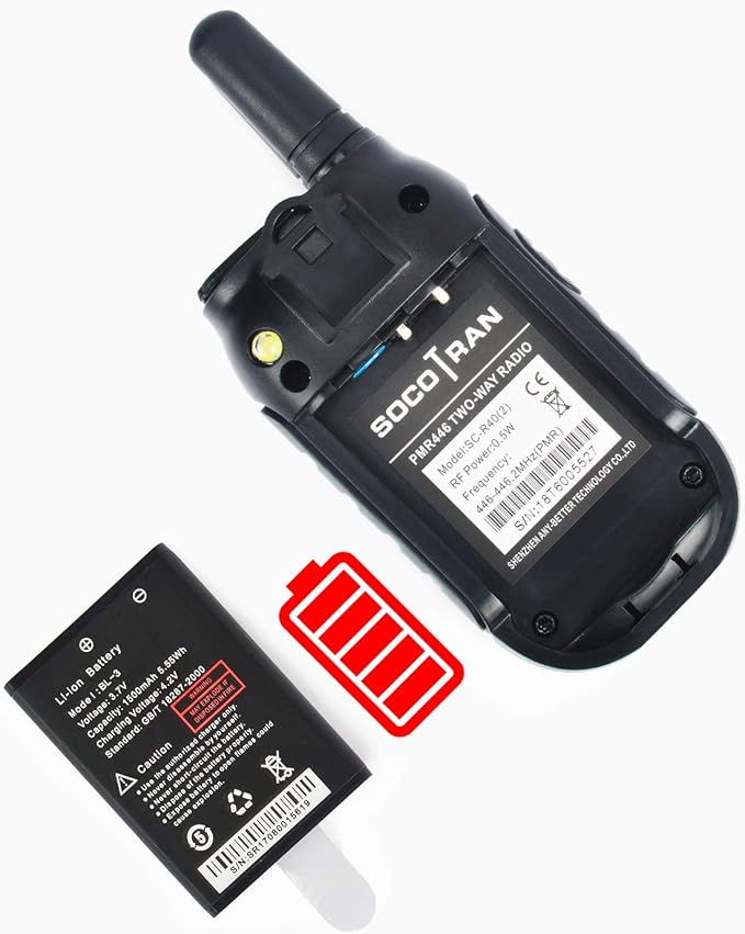 Adults Walkie Talkies Rechargeable FRS Two-Way Radios USB 5 Miles 2 Pack 0.5W Perfect