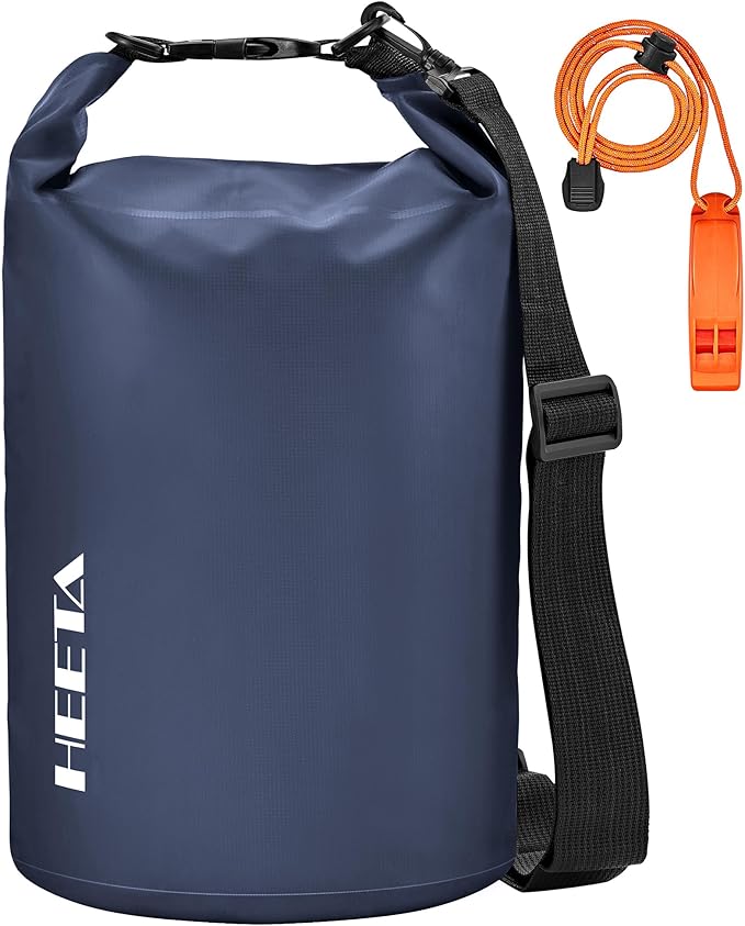 HEETA Waterproof Dry Bag for Women Men(Upgraded Version) 5L/10L/20L/30L/40L Roll Top Lightweight Dry Storage Bag Backpack with Emergency Whistle for Travel, Swimming, Boating, Kayaking, Camping, Beach
