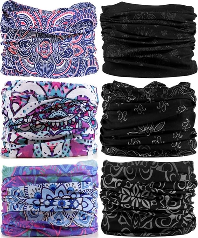 Headband Neck Gaiter Head Wrap Headwear Face Mask Magic Scarf Bandana for Men and Women