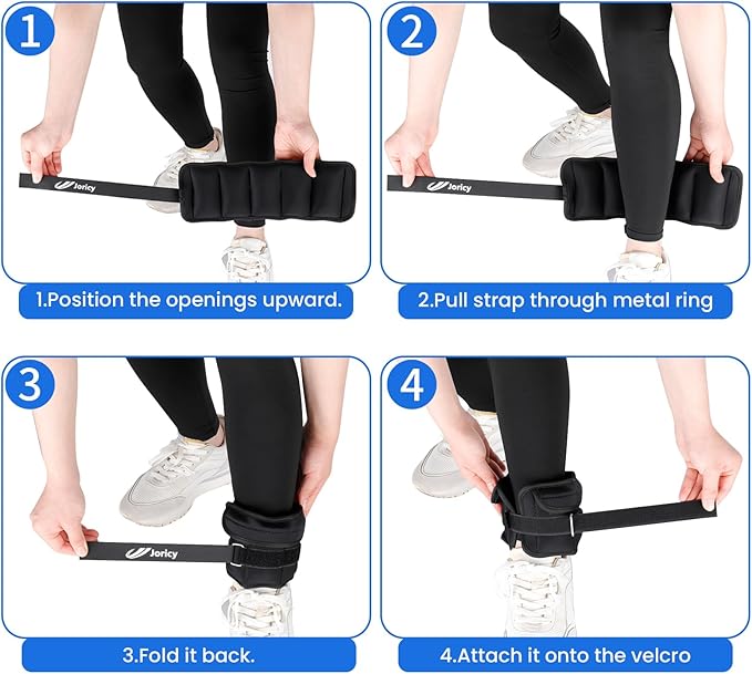 Adjustable Ankle Weights for Women Men Kids 1/2/3/4/5/6/8/10/12/20 1 Pair