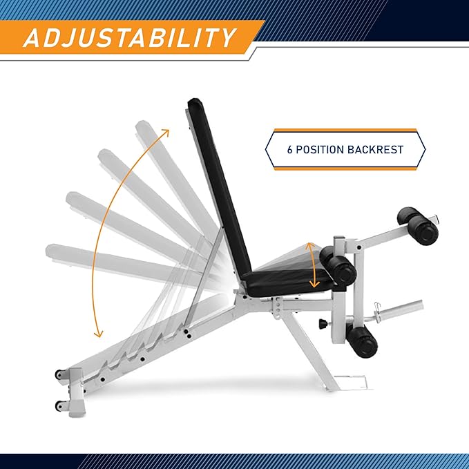Marcy Adjustable Weight Bench w/Dual Leg Developer for Home Gym Workouts