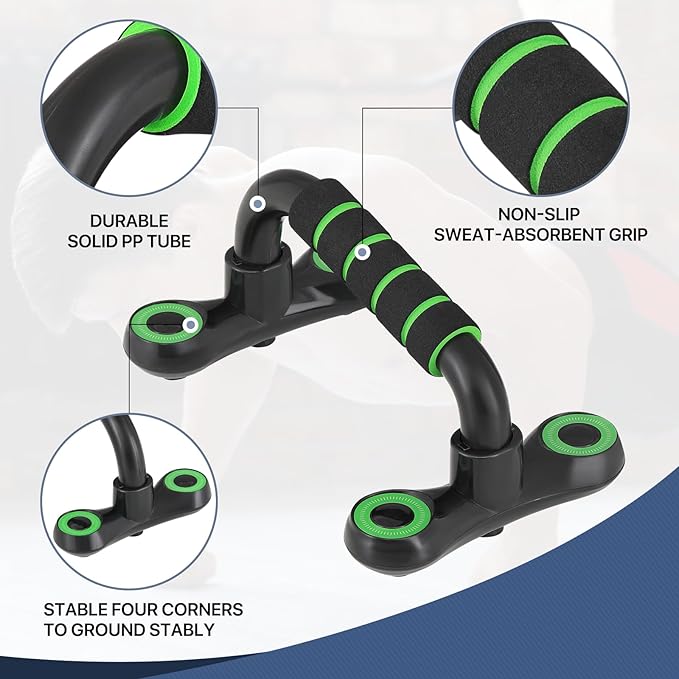 MADOG Portable Push Up Bars with Cushioned Foam Grip 1 Pair 330 lbs,