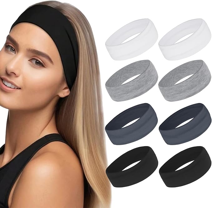 Headbands for Women Non Slip Women Sport Headbands, Sweat Headbands for Workout Yoga Running, Stretchy Hair Bands for Women's Hair