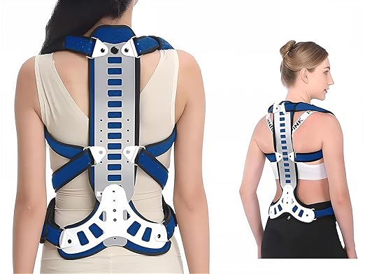 Adjustable Spine Posture Corrector For Back Support, Hunchback, Scoliosis, Kyphosis And Vertebral Compression Fractures For Children, Adults And Elderly (Blue-s)