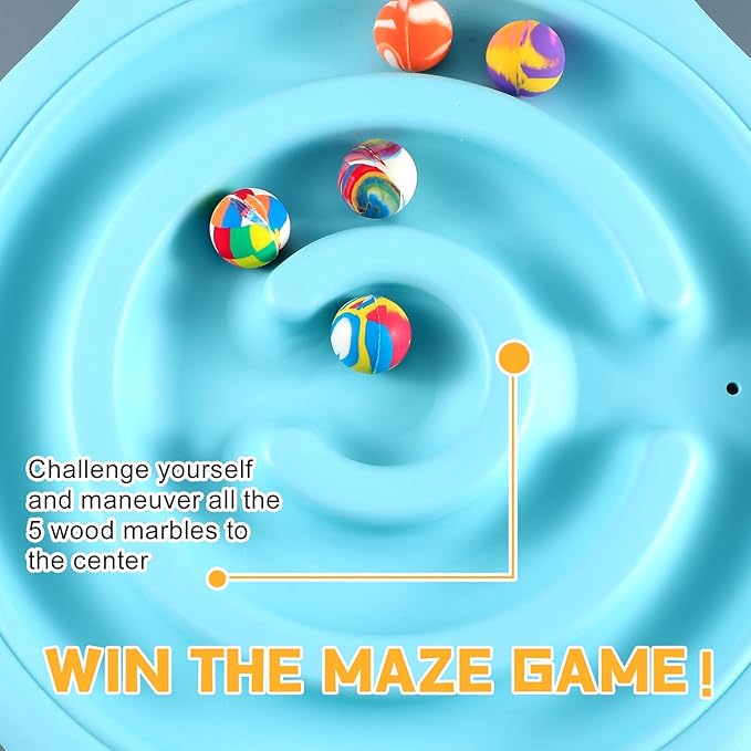 Maze Balance Board for Kids Plastic Wobble Rocker Balance Board with Mini Balls Load 220lb Balance Game with Handles for Toddler Balancing Exercise Equipment Game, 24.5 x 11.8 Inch