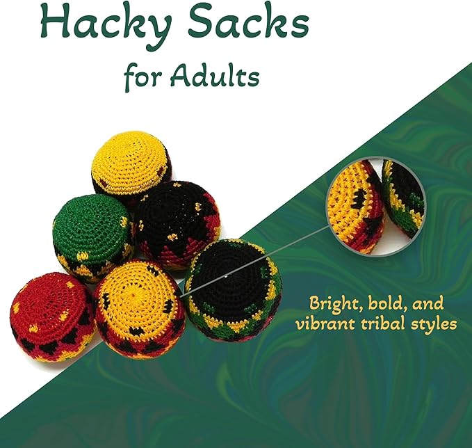 Mia Jewel Shop - Kick Ball Juggling Balls | Assorted Hacky Sacks for Adults | Punching Bag | Juggling Balls for Beginners | Foot Bag Kick Sack | Handmade Gifts