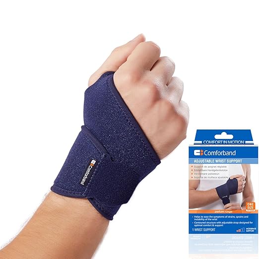 Adjustable Wrist Brace - for Joint Pain, Arthritis, Sprains, Strains, Instability, Gym, Sports, Golf, Tennis, Basketball - Adjustable Compression - One Size – fits left or right hand