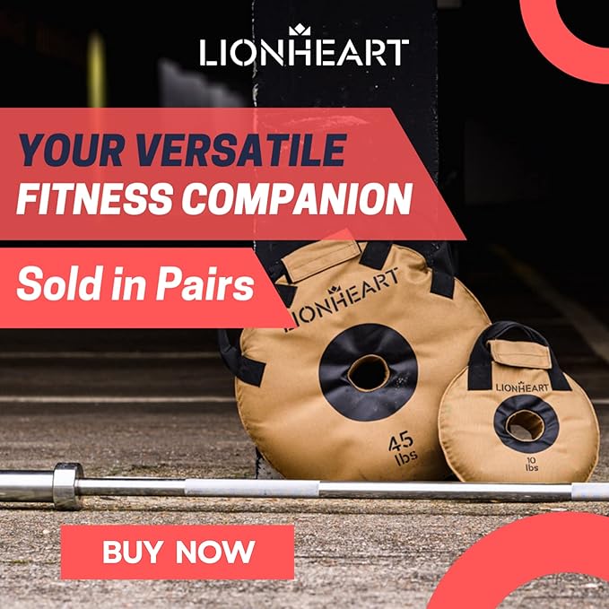 Lionheart Sand Weight Plates 10, 15, 15, 25, 25, 35, 35, 45 45 lb 2 Unfilled
