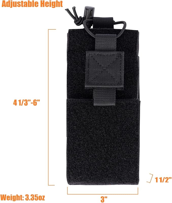 Adjustable Radio Pouch MOLLE Radio Holder for Tactical 5.56mm 7.62mm 7.62mm Magazine