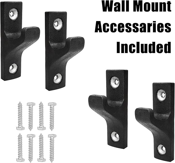 Luwint Wall Mounted Horizontal Barbell Holder, 1 Bar/2 Bars Storage Rack