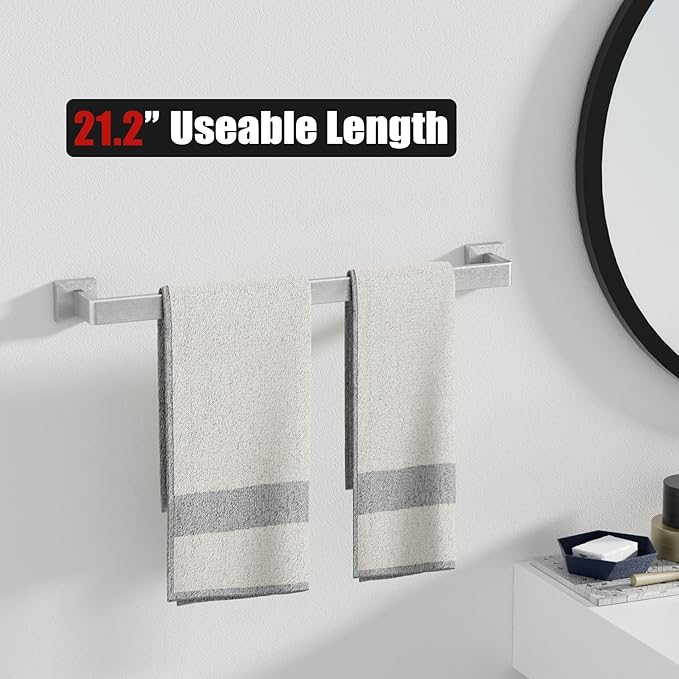 5-Pieces Brushed Nickel Bathroom Accessories Set 23.6 Inch