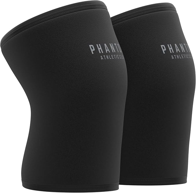 7mm Compression Knee Sleeves for Weightlifting Support, Powerlifting Strength, Heavy Squats, Cross Training, Gym Fitness, Sports – Strong Thick Neoprene Knee Braces for Men & Women (2 Pack, XXL)