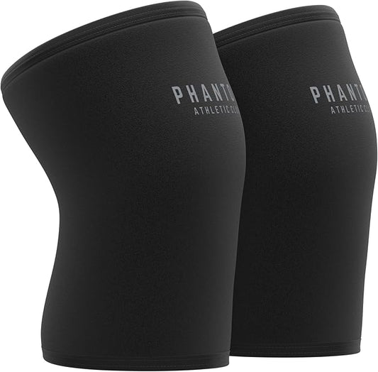 7mm Compression Knee Sleeves for Weightlifting Support, Powerlifting Strength, Heavy Squats, Cross Training, Gym Fitness, Sports – Strong Thick Neoprene Knee Braces for Men & Women (2 Pack, XXL)