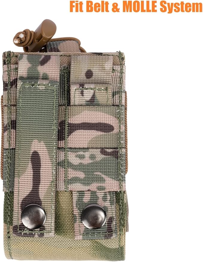 Adjustable Radio Pouch MOLLE Radio Holder for Tactical 5.56mm 7.62mm 7.62mm Magazine