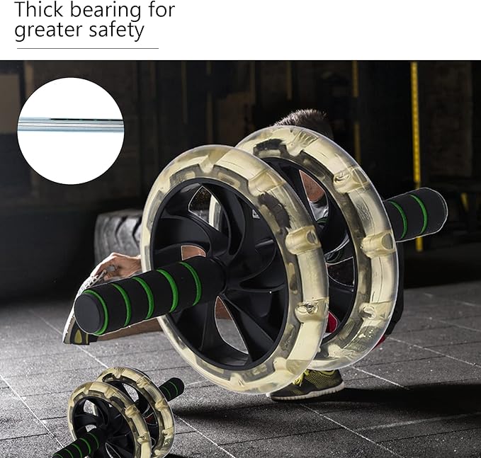 200MM Abdominal Wheel Roller Non‑slip Dual Wheels Exercise