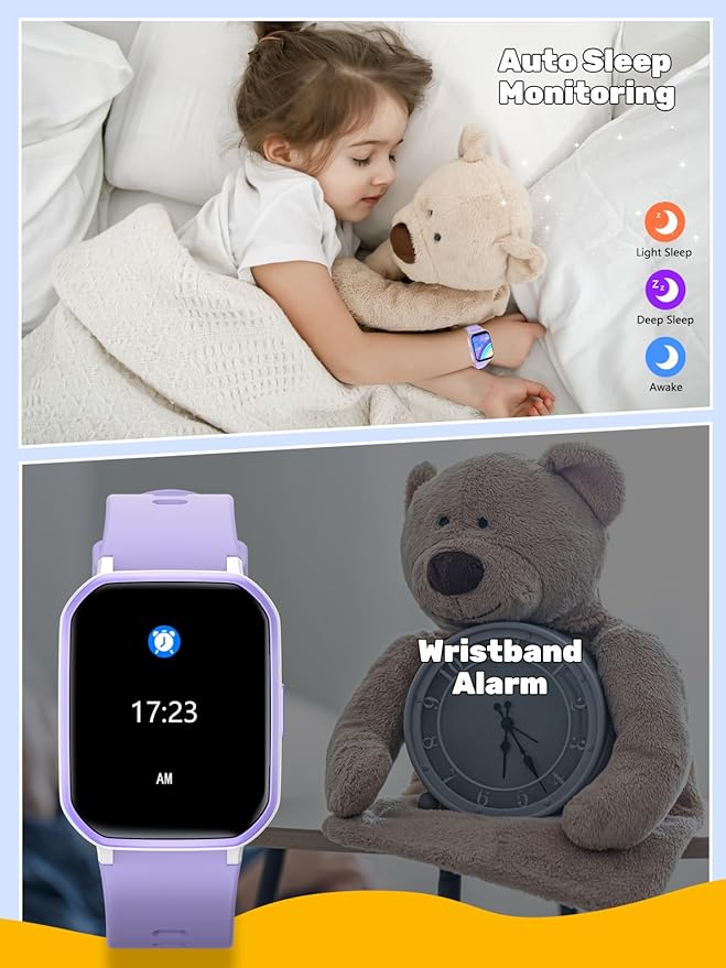 Kids Smart Watch for Boys Girls,Children Fitness Tracker with Heart Rate Sleep Monitor,Waterproof Activity Tracker Pedometer Step Counter for Android iPhone