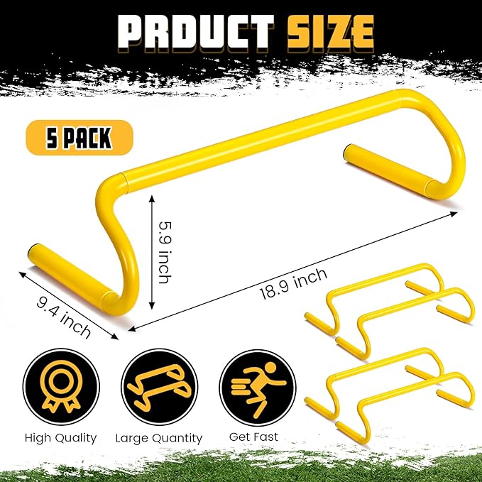 5 Pcs Speed Agility Training Hurdles Detachable Durable