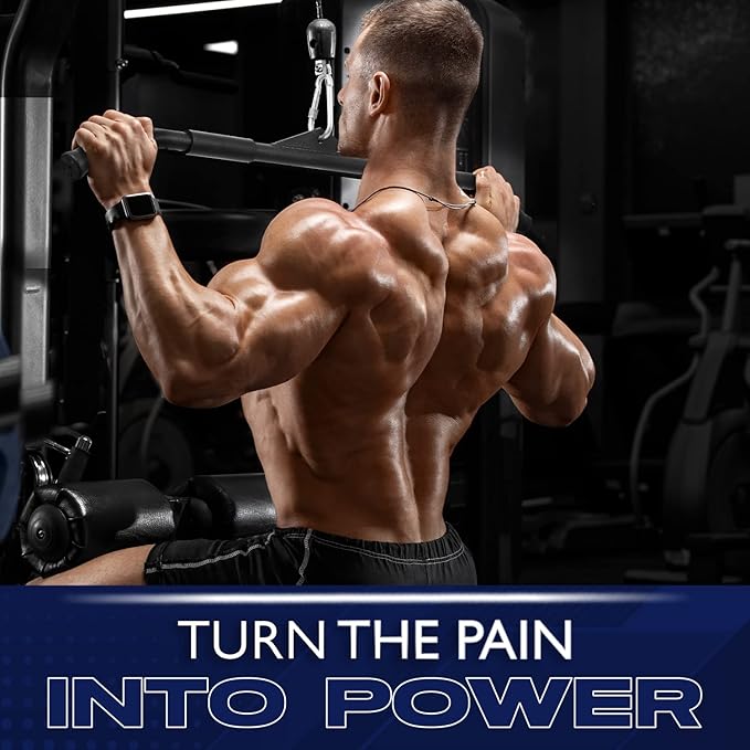 Yes4All Wide Grip Curl LAT Pull Down Bar Attachments Rubber Handgrips/Curl Bar/Press Down for Cable Pulley System Machine