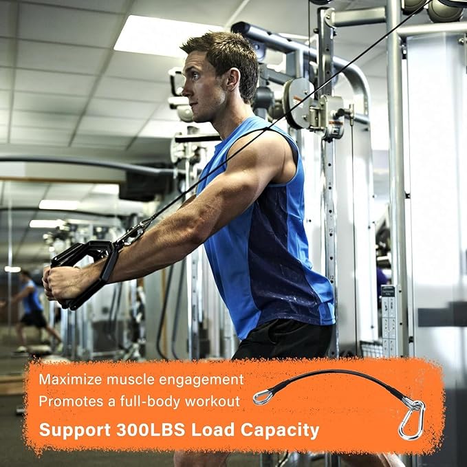29" Gym Cable Extension Fitness Extension Rope Attachment Compatible with Bowflex and More Home Gym Accessories, for LAT/Tricep Pull Down and Leg Extensions Machine