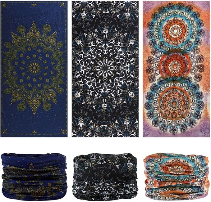 Headband Neck Gaiter Head Wrap Headwear Face Mask Magic Scarf Bandana for Men and Women