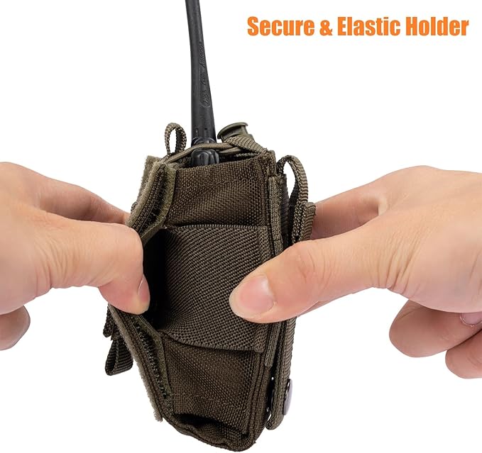 Adjustable Radio Pouch MOLLE Radio Holder for Tactical 5.56mm 7.62mm 7.62mm Magazine